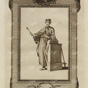 HENRY II - King of England Portrait - Historical Engraving Print 1783