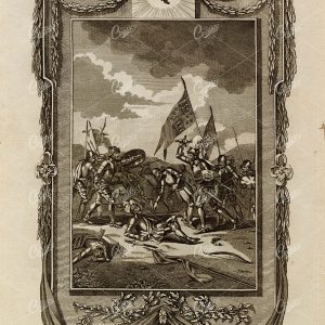 THE BATTLE OF AGINCOURT - History of England Rare Print 1783