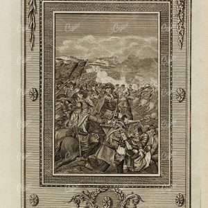BATTLE of the Boyne in Ireland - William III Antique Historical 1783 Print