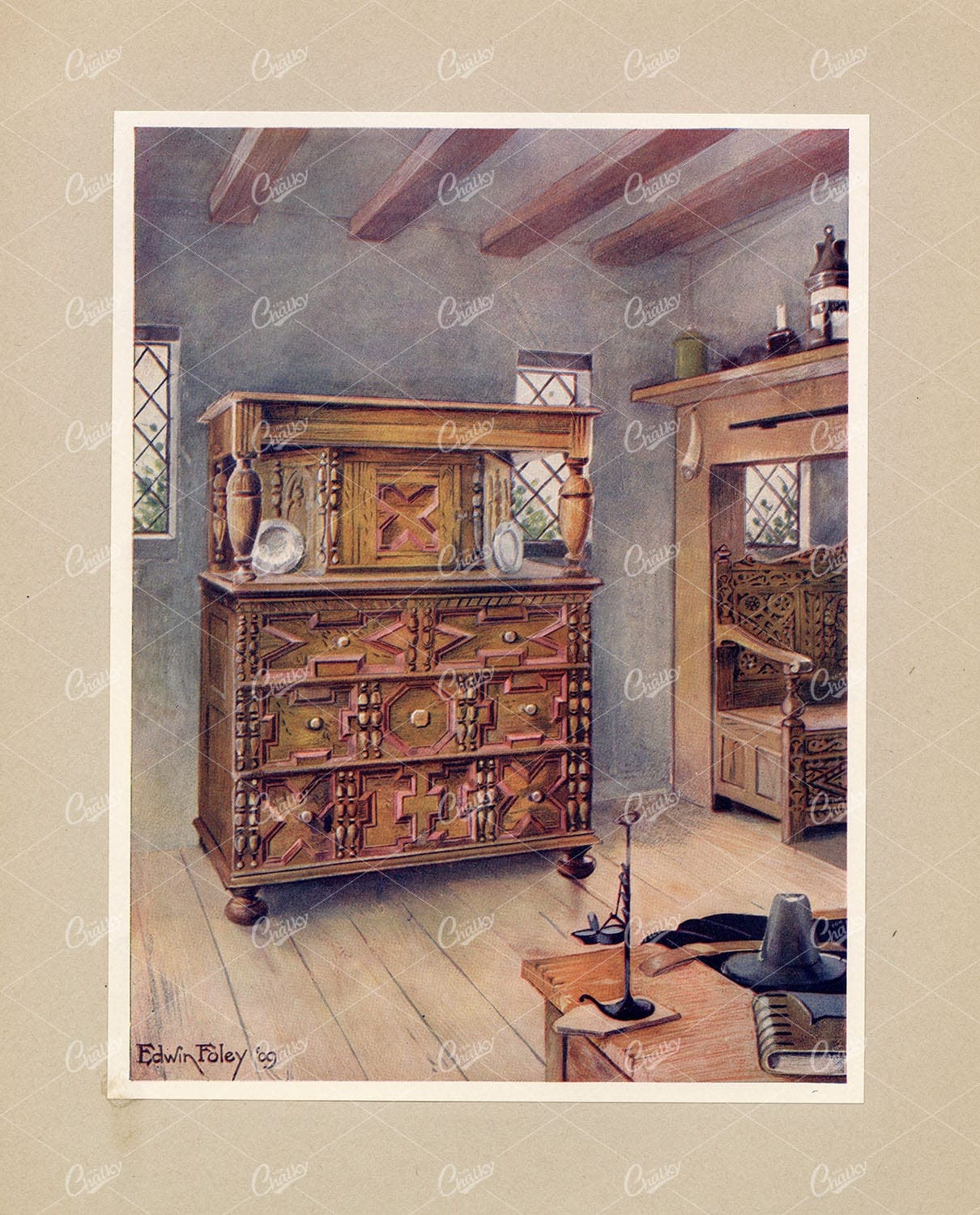 ANTIQUE Furniture Design - The Putnam Cupboard, English Oak and Cedar