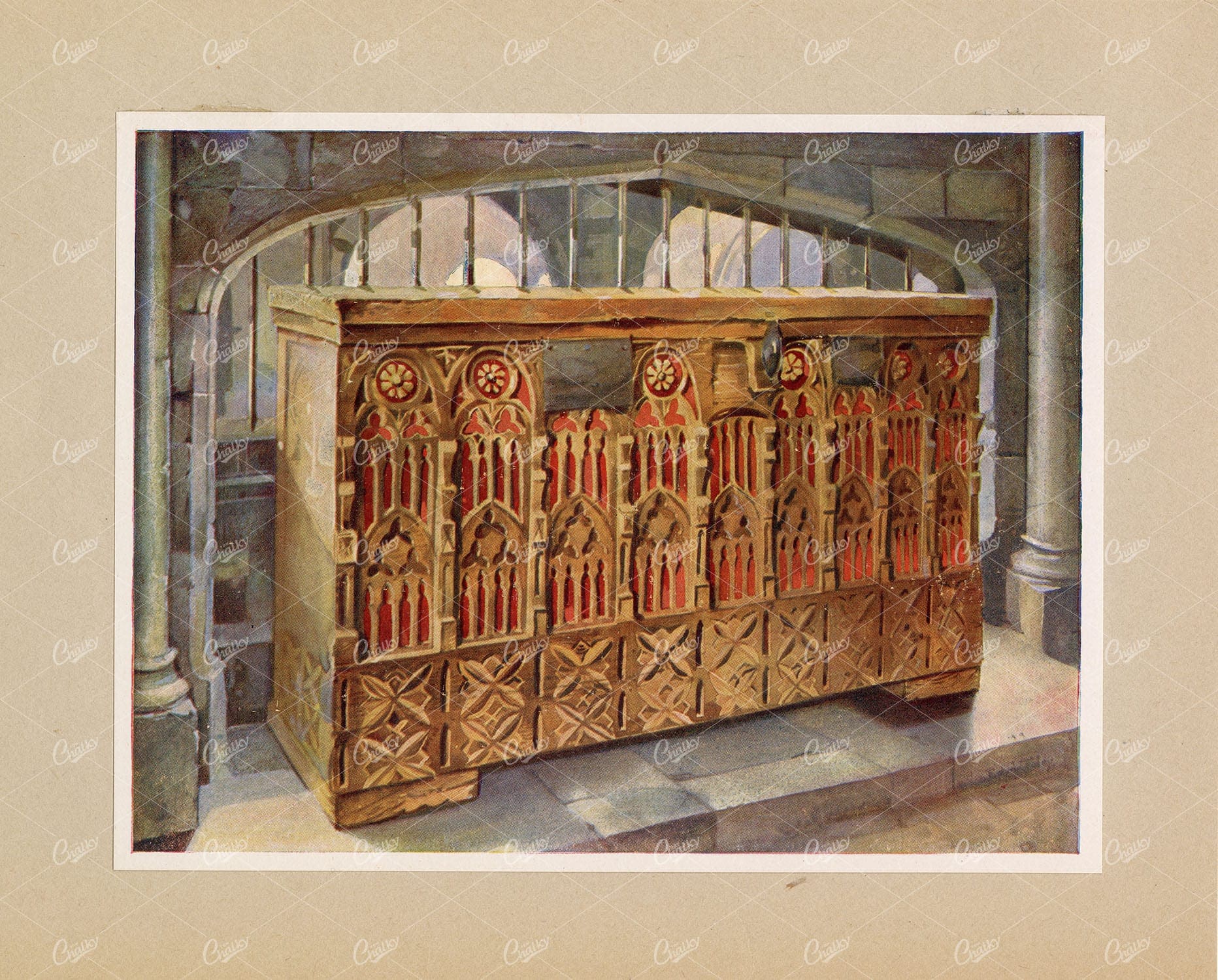DECORATIVE Furniture - Fourteenth Century Buttressed Coffers - Edwin Foley
