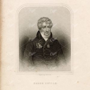ANTIQUE Original 1858 Portrait Print of Baron Cuvier Engraving