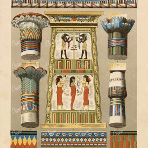 ANTIQUE Heinrich Dolmetsch Print - Aegyptisch (Egyptian) Ornament Design