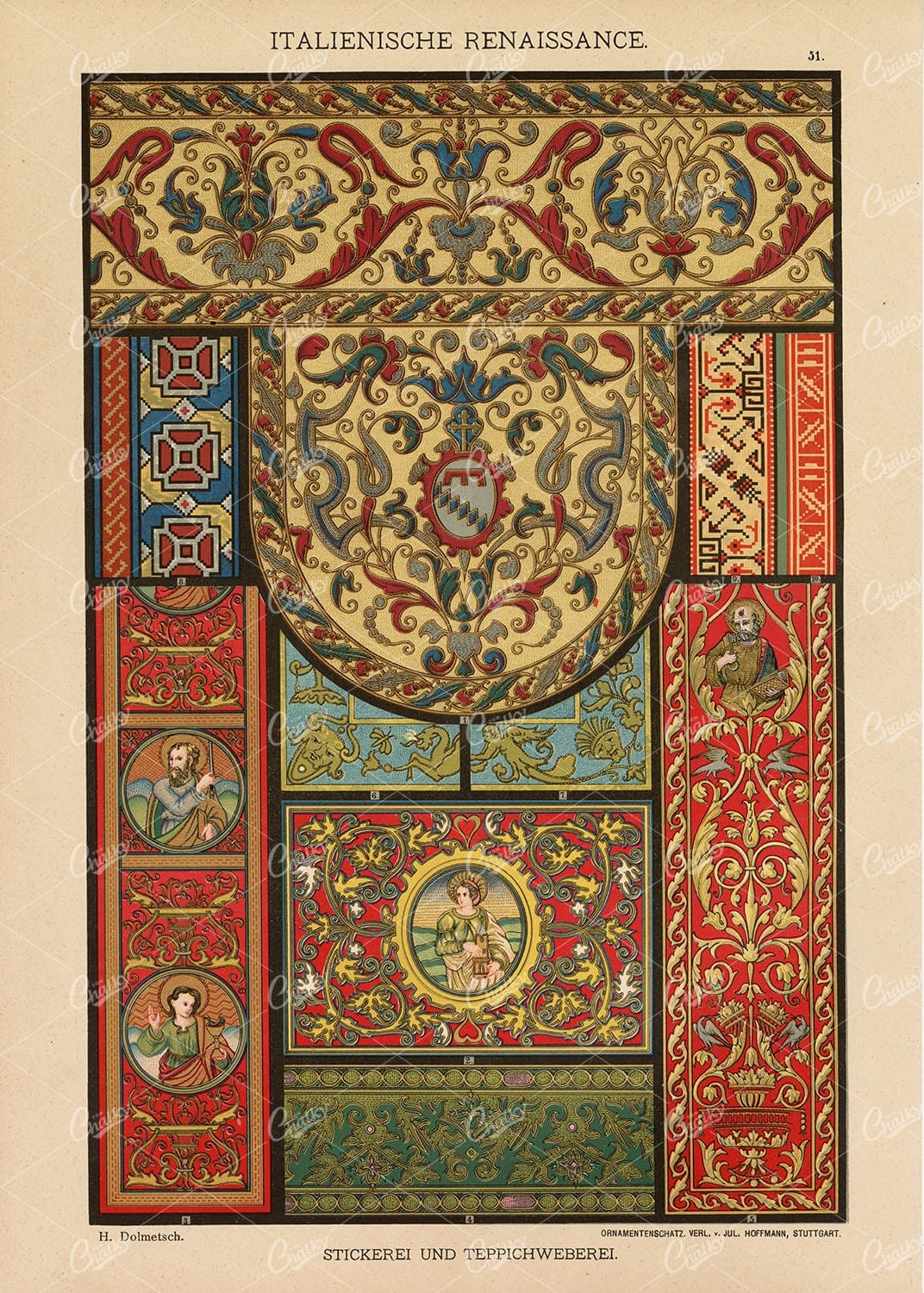 ITALIAN Renaissance - Decorative Embroidery and Carpet Weaving