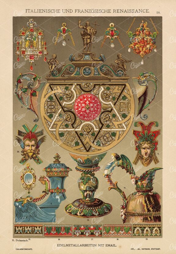 FRENCH and Italian Renaissance - Decorative Precious Metal Work - 1889
