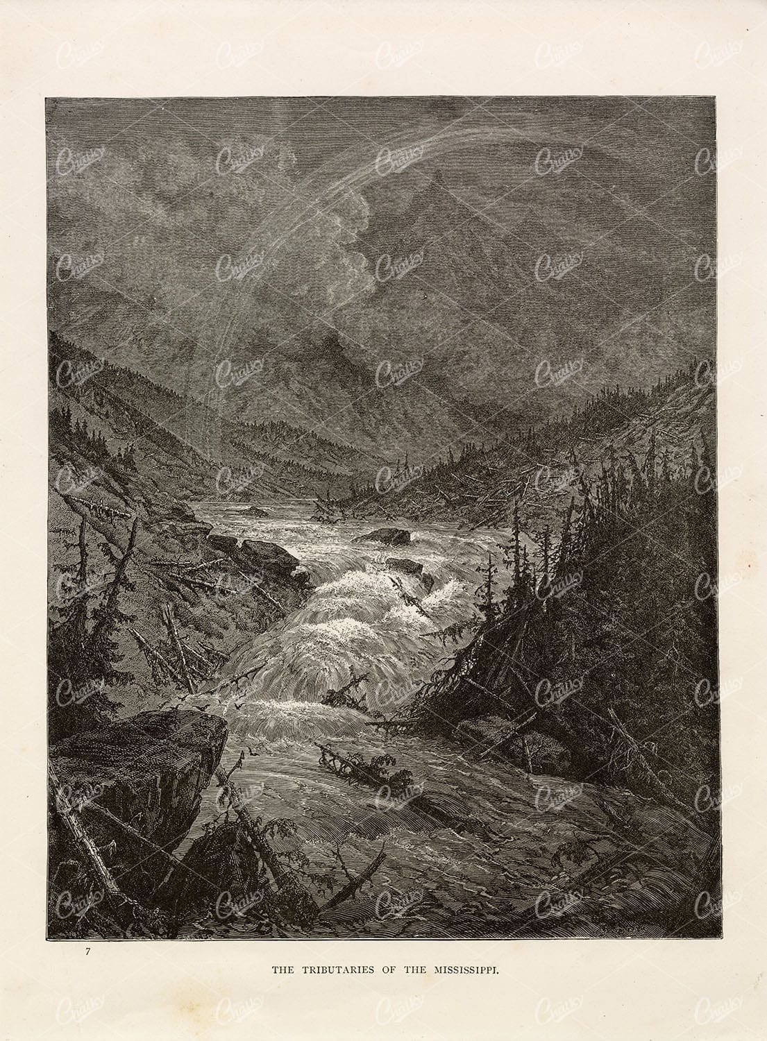 1891 - The Tributaries of the Mississippi - Bible Artwork - Gustave Dore