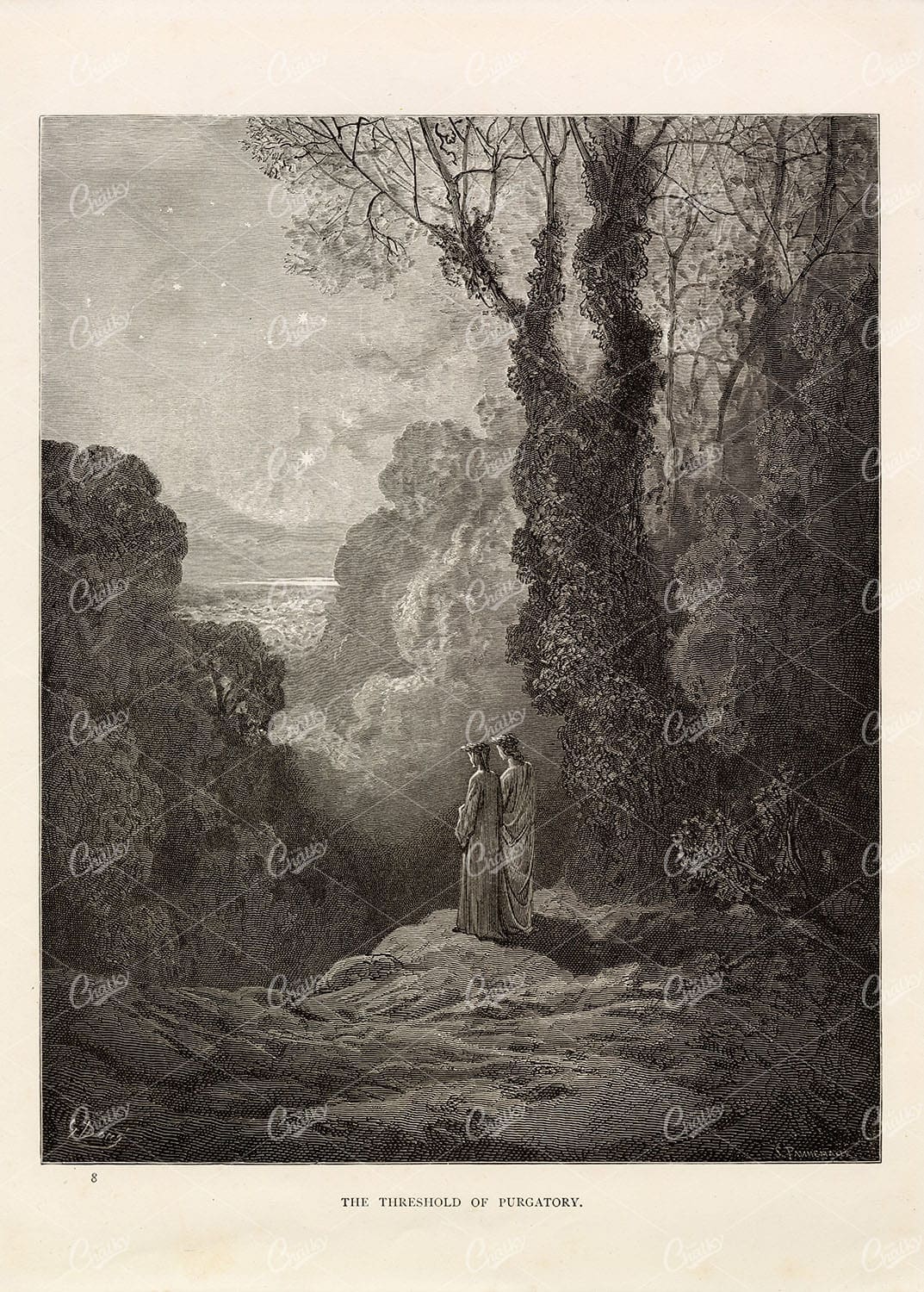GUSTAVE DORE - The Threshold of Purgatory - Christian Art 1891