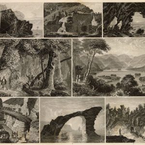 GEOLOGY - Various Caves and Rock Formations - Johann Heck 1851
