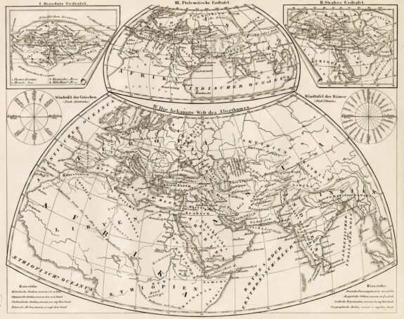 GEOGRAPHY and Planography - Maps of the World - Antique 1851 Print