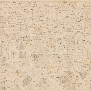 MATHEMATICS - Mathematical and Geometrical Problems - Antique Print