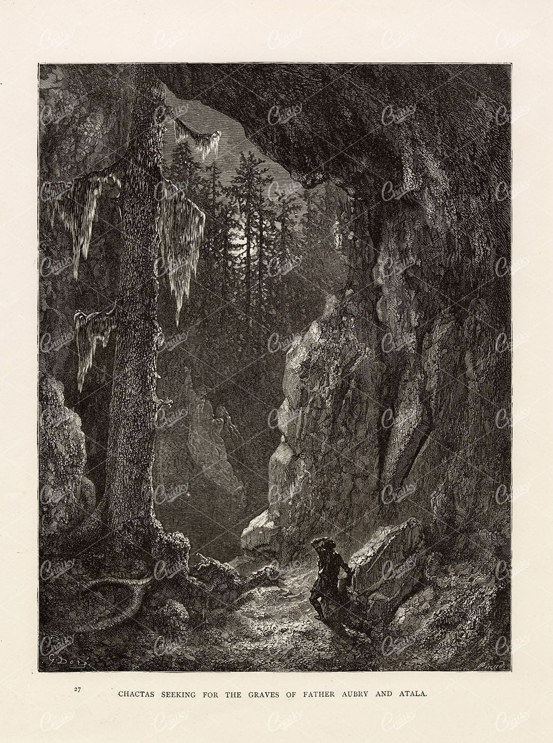 CHACTAS Seeking Graves of Father Aubry and Atala - Gustave Dore 1891