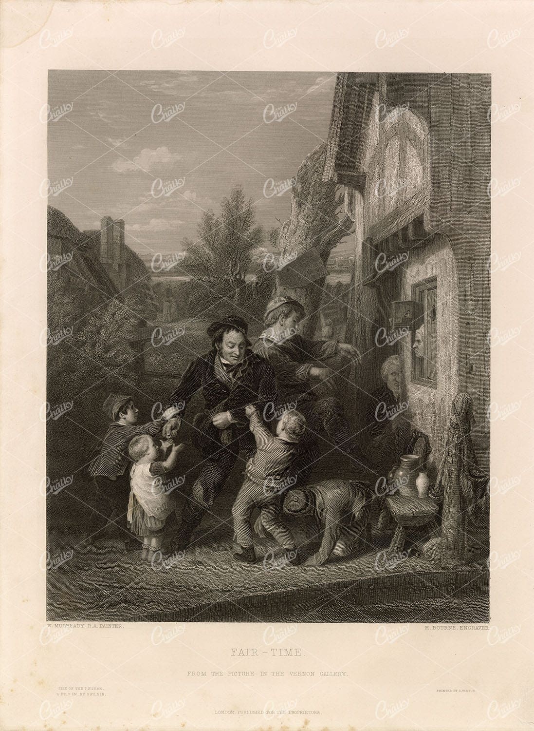 1853 Fair Time From the Picture in the Vernon Gallery - Original Print