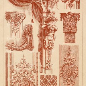 17TH & 18TH Century - Ornamental Decorations - Antique 1889 Print