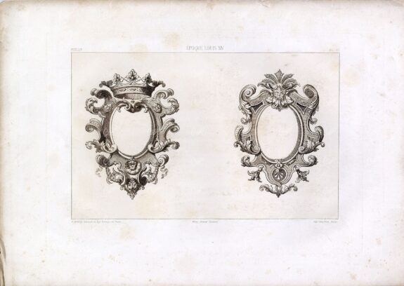 ORNAMENTAL Mirror Designs from Louis XIV Period - 1800s Frames