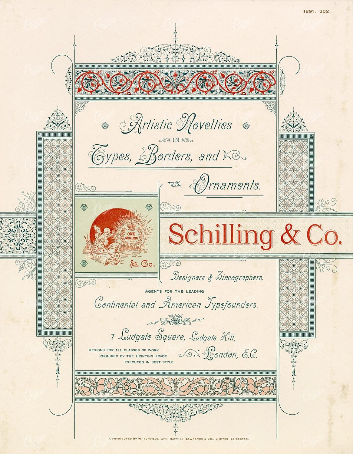 GRAPHIC Pattern Exchange Sample - 1891 English Design and Typography