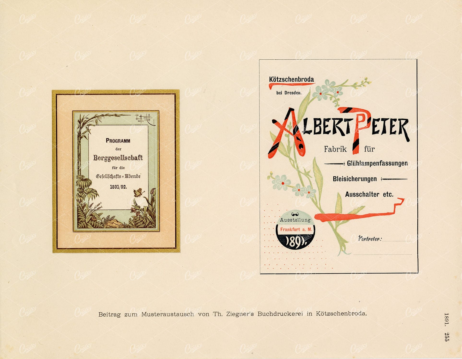 DECORATIVE Typography and Print Design 1891 Graphic Pattern Exchange