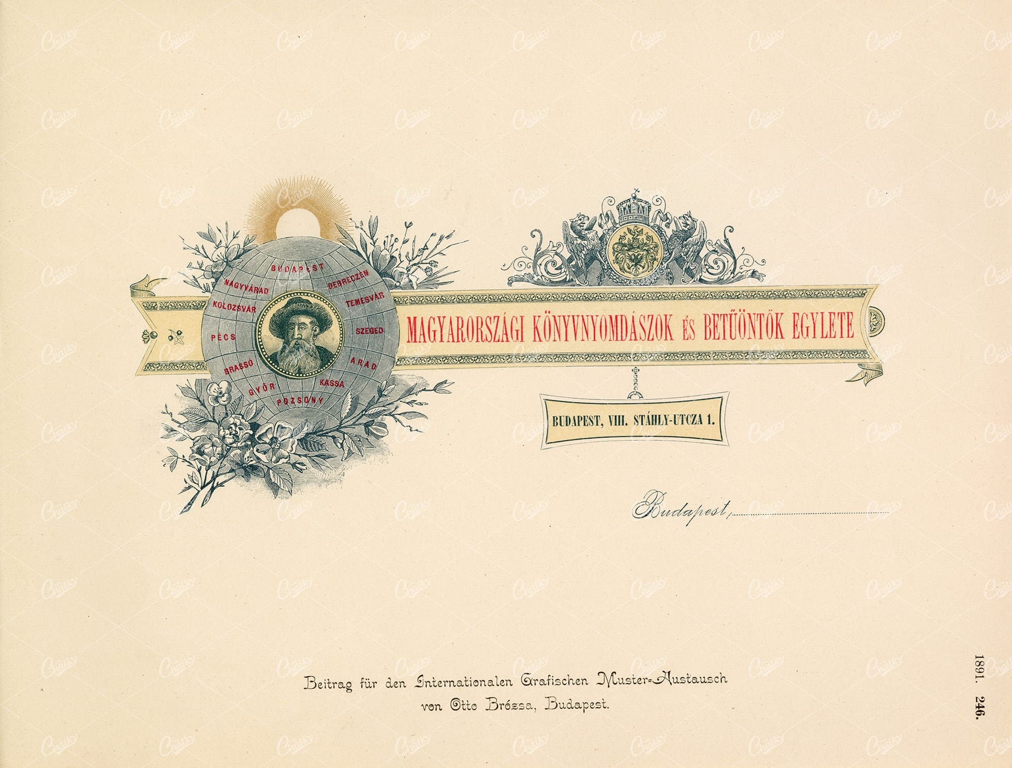 ORNAMENTAL Print / Letterhead Design 1891 Graphic Pattern Exchange