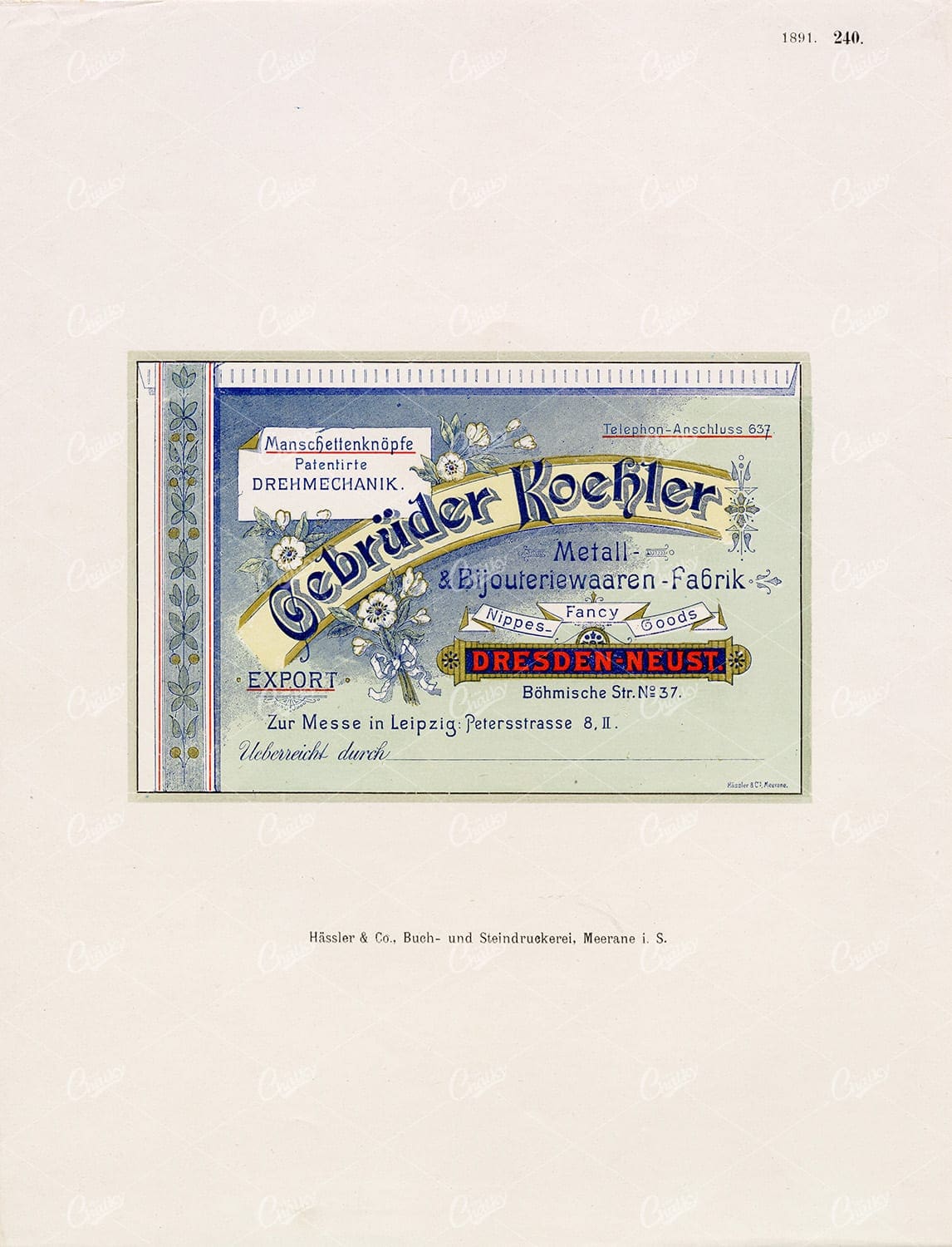 DECORATIVE Label Design with Type 1891 Graphic Pattern Exchange