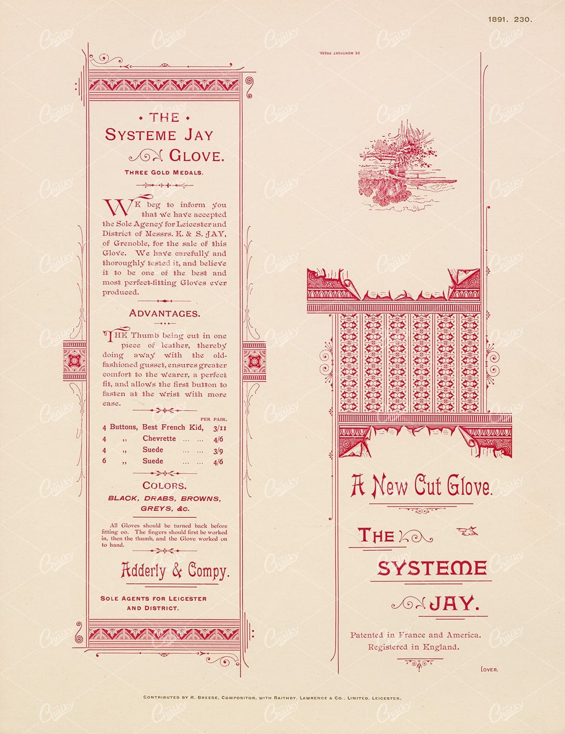 ORNAMENTAL Typography and Print Design 1891 Graphic Pattern Exchange