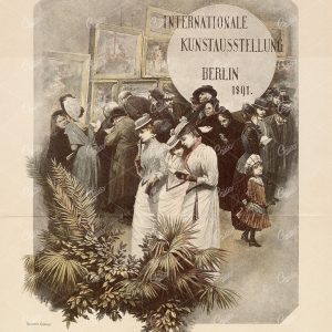 ANTIQUE International Berlin Art Exhibition Poster 1891 Graphic Exchange