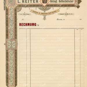 ANTIQUE Decorative Invoice Letterhead 1891 Graphic Pattern Exchange