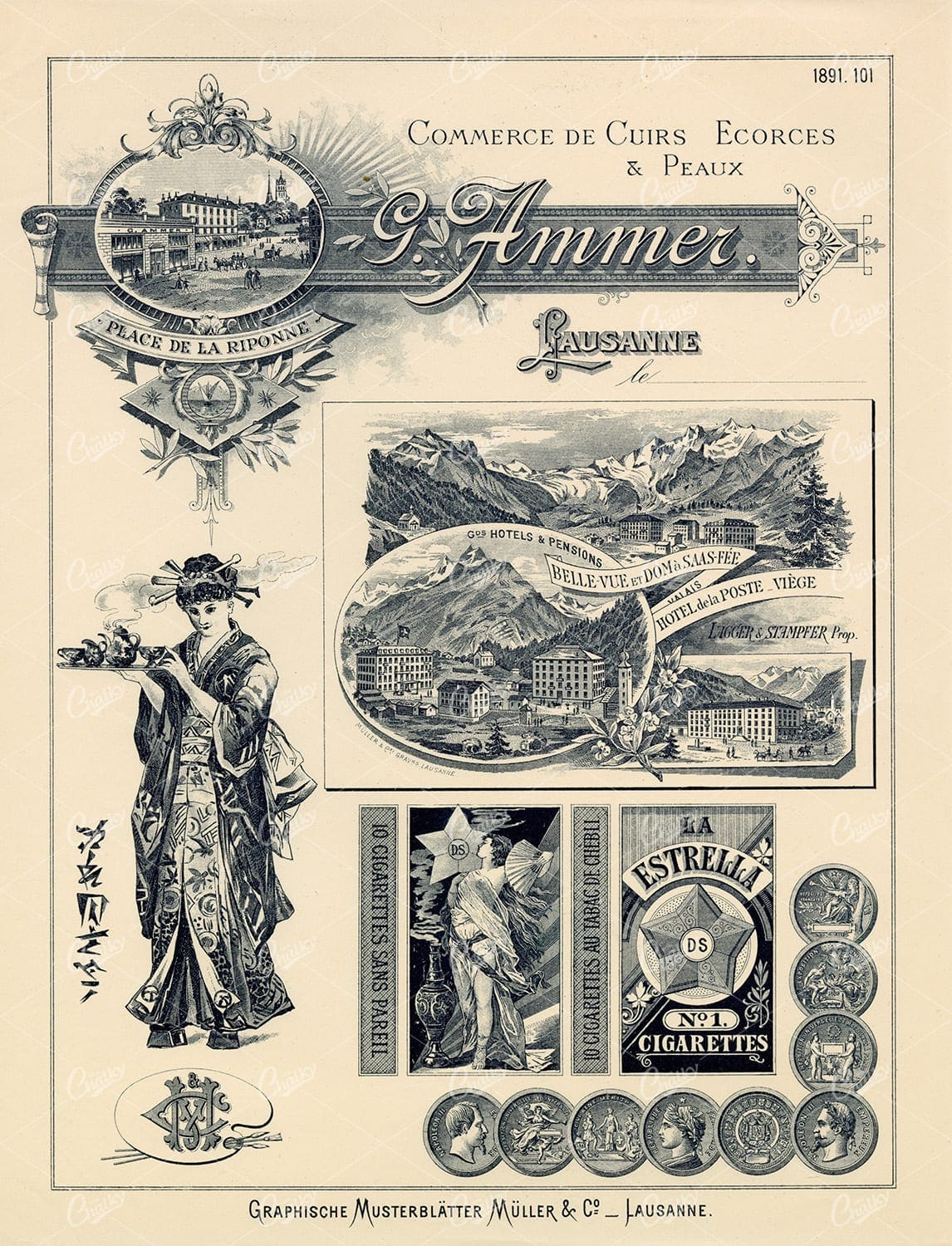 DECORATIVE Typography and Print Design 1891 Graphic Pattern Exchange