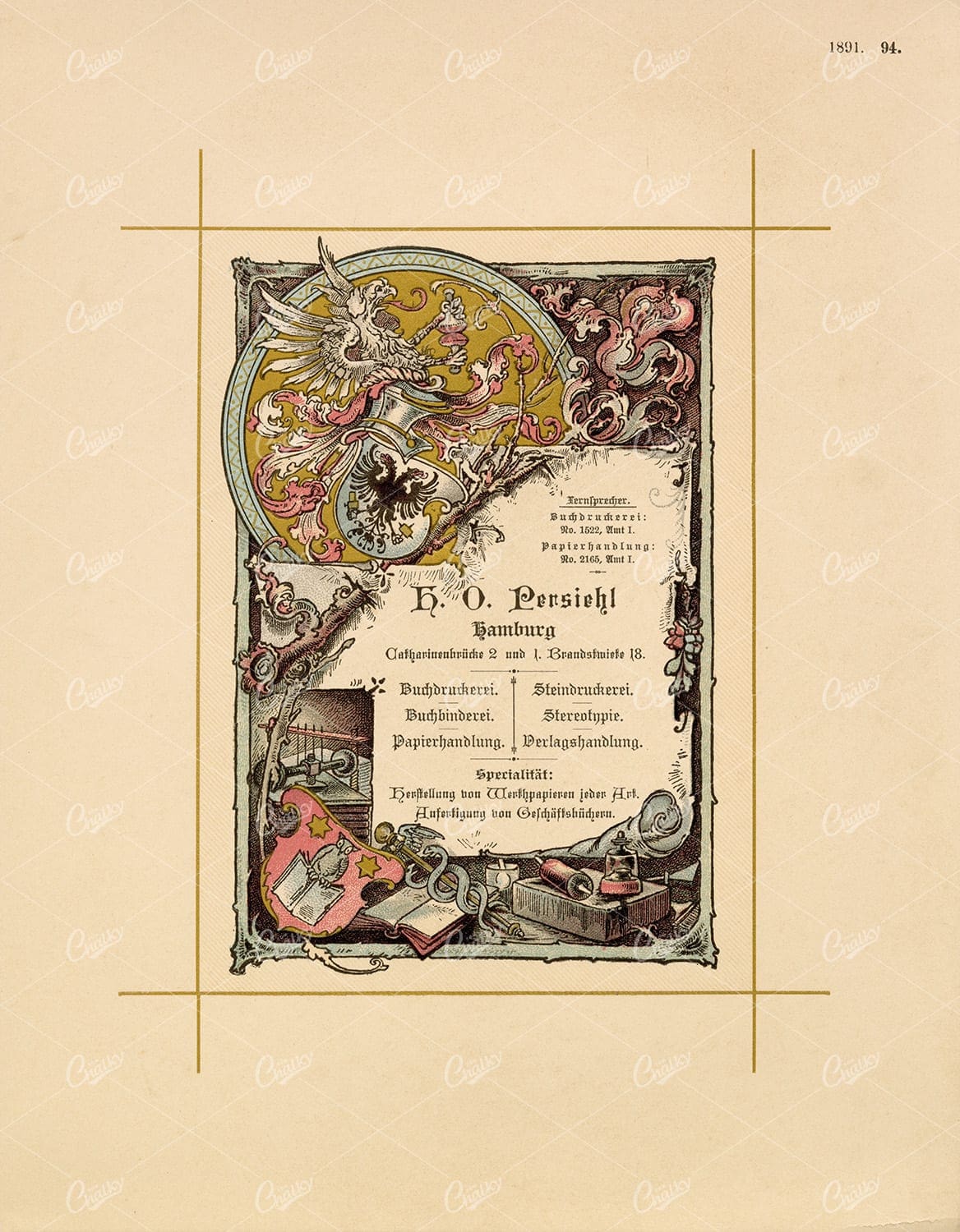 DECORATIVE Typography and Print Design 1891 Graphic Pattern Exchange