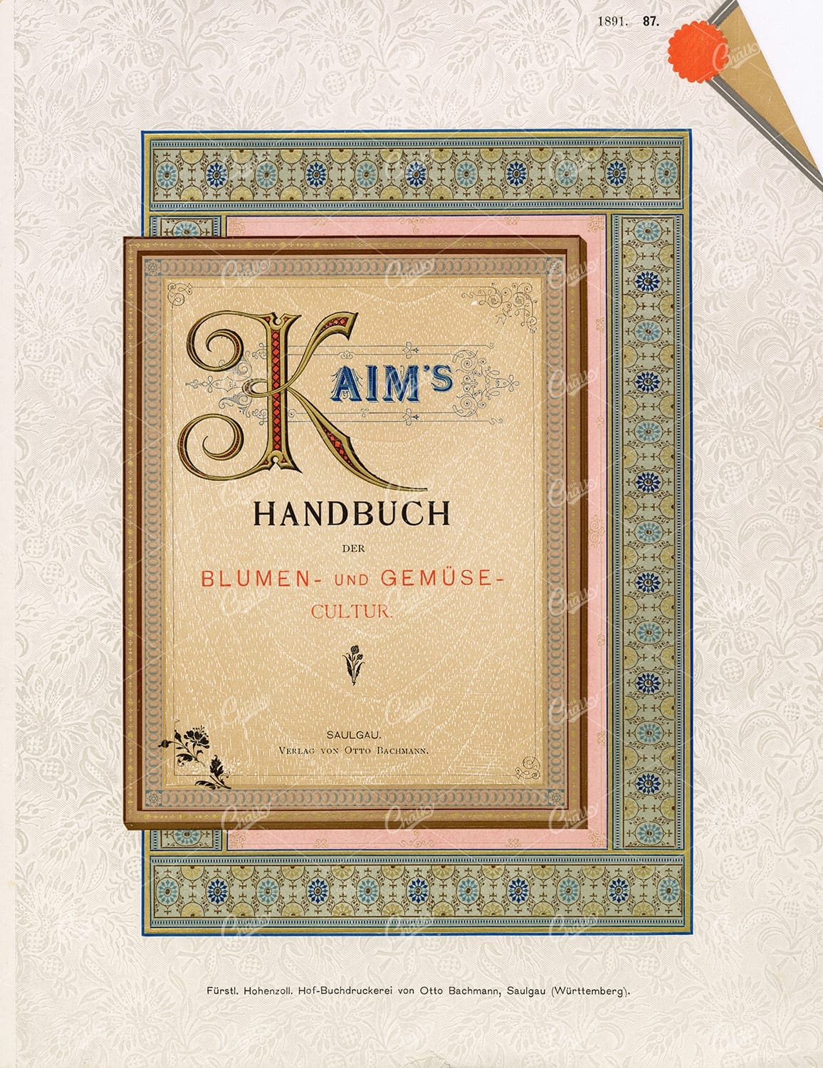 DECORATIVE Typography and Print Design 1891 Graphic Pattern Exchange