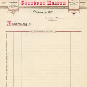 ANTIQUE Ornamental Invoice Print Design 1891 Graphic Pattern Exchange