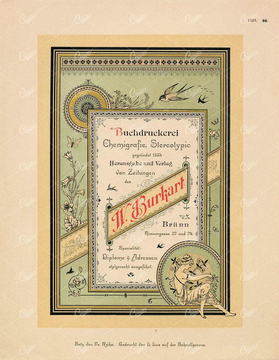 DECORATIVE Typography and Print Design 1891 Graphic Pattern Exchange