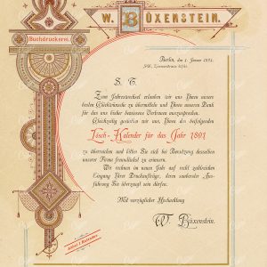 ANTIQUE Original Decorative Letter Head Graphic Design 1891