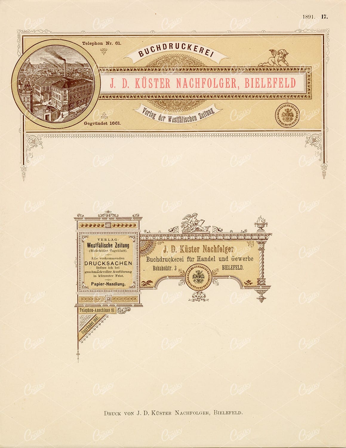 DECORATIVE Original Antique Business Letter Head Graphic Design 1891