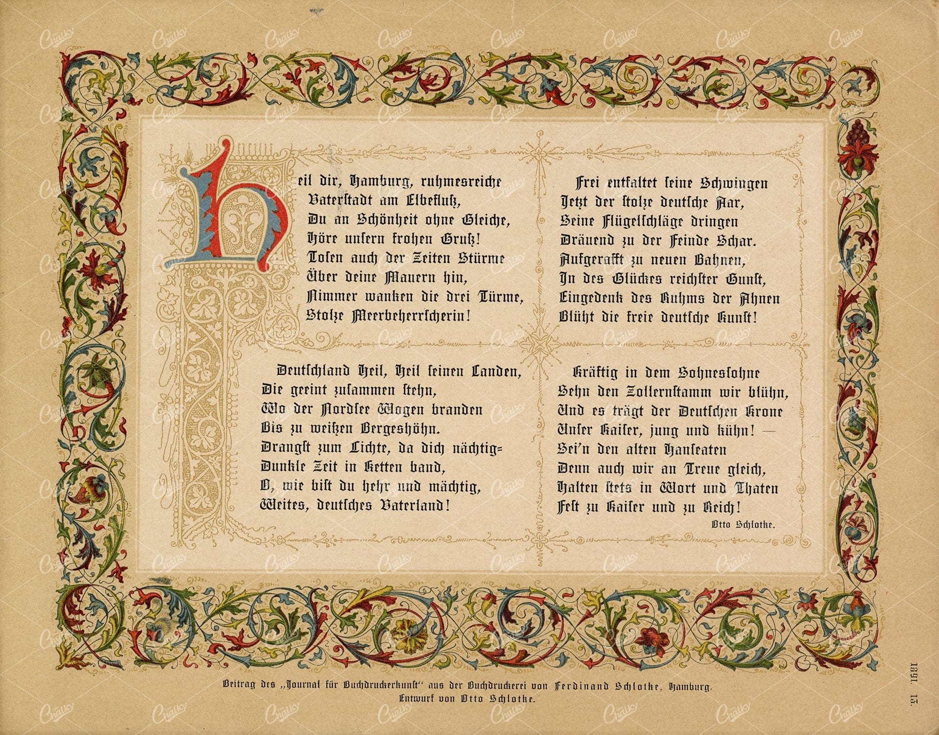 DECORATIVE Typography and Print Design 1891 Graphic Pattern Exchange