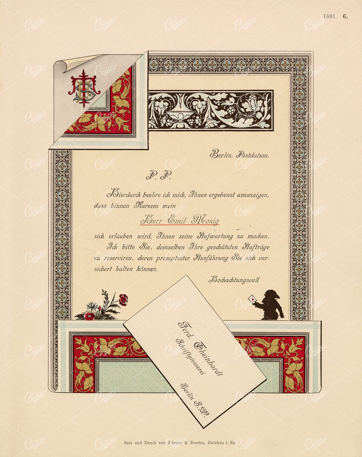 DECORATIVE Typography and Print Design 1891 Graphic Pattern Exchange