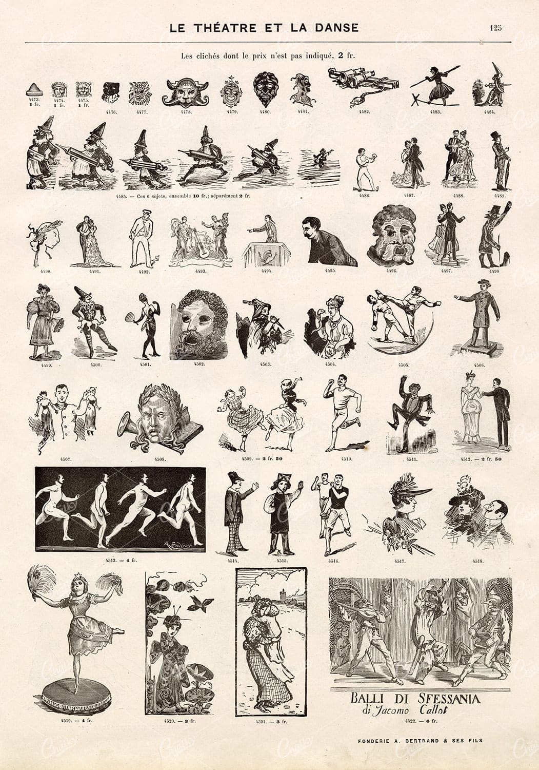 VIGNETTE Illustrations Depicting Theatre and Dance - Vintage Artwork