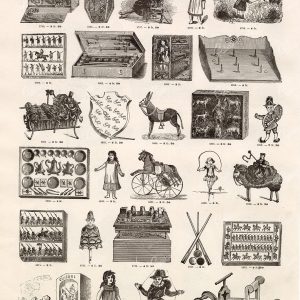 VIGNETTE Illustrations Related to Games and Toys - Vintage Artwork