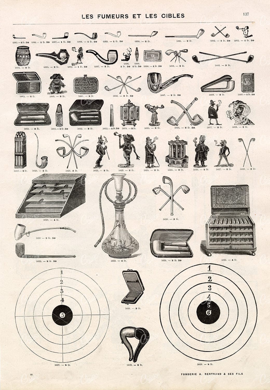 VIGNETTE Illustrations Related to Pipe Smoking - Vintage Artwork