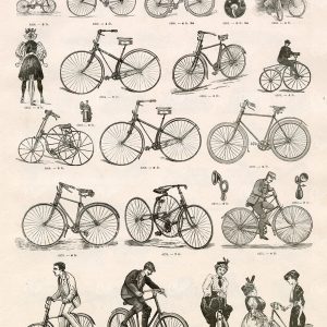 VINTAGE Cycling Illustrations - Bikes and Cycles Stock Images