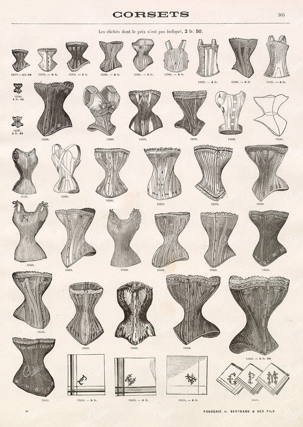 VINTAGE Selection of Ladies Corsets - Antique Fashion Stock Illustrations