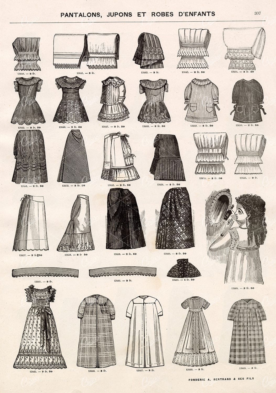VINTAGE Selection of Ladies Clothes - Antique Stock Illustrations