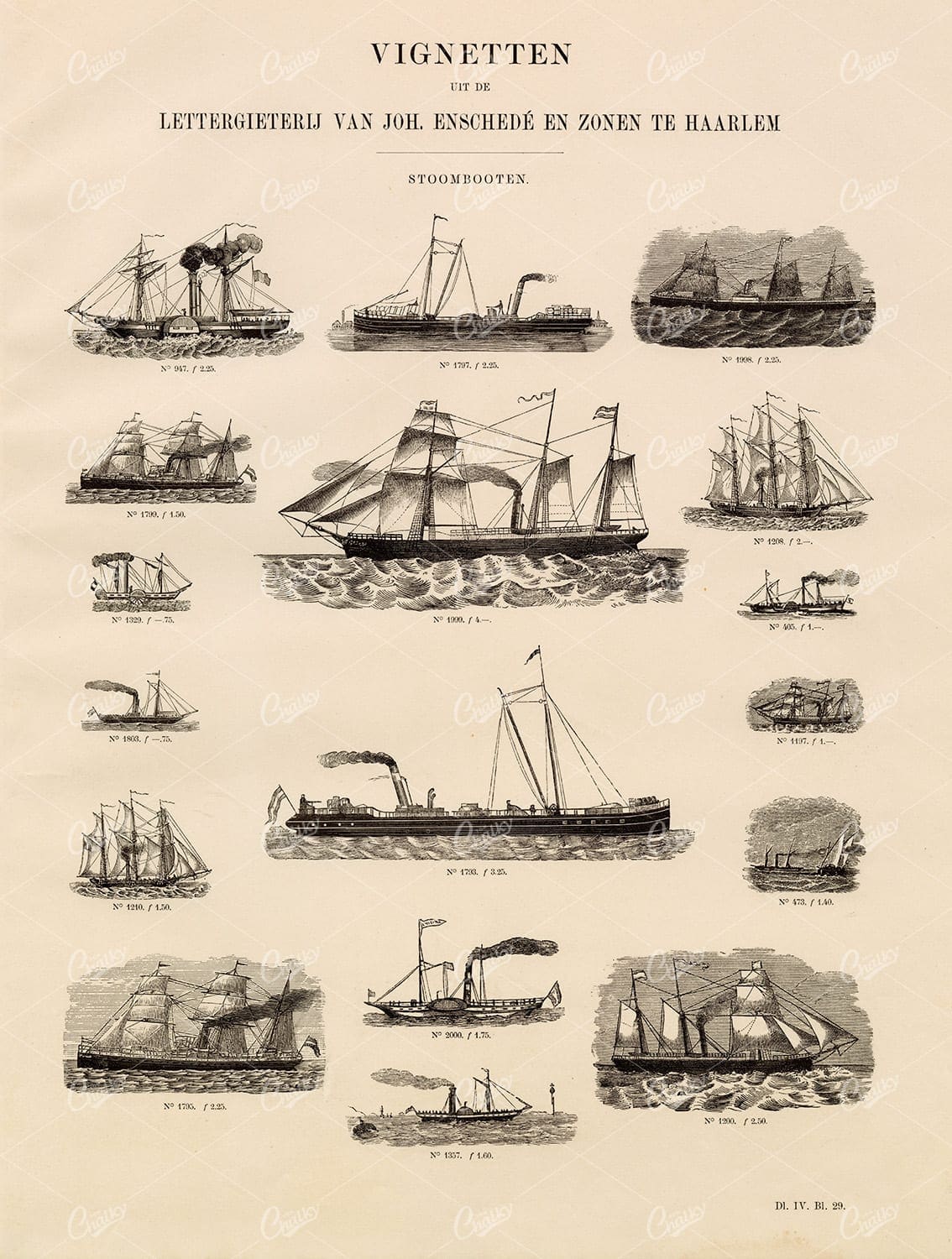 VINTAGE Vignette Illustrations of Steamboats - Antique Stock Art