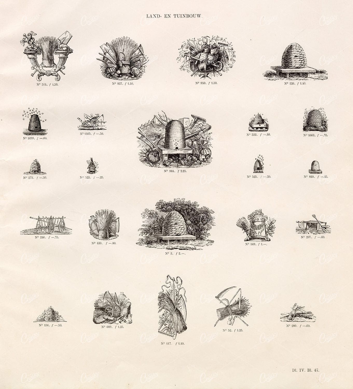 VINTAGE Selection of Agriculture and Horticulture Vignette Illustrations - Antique Stock Art