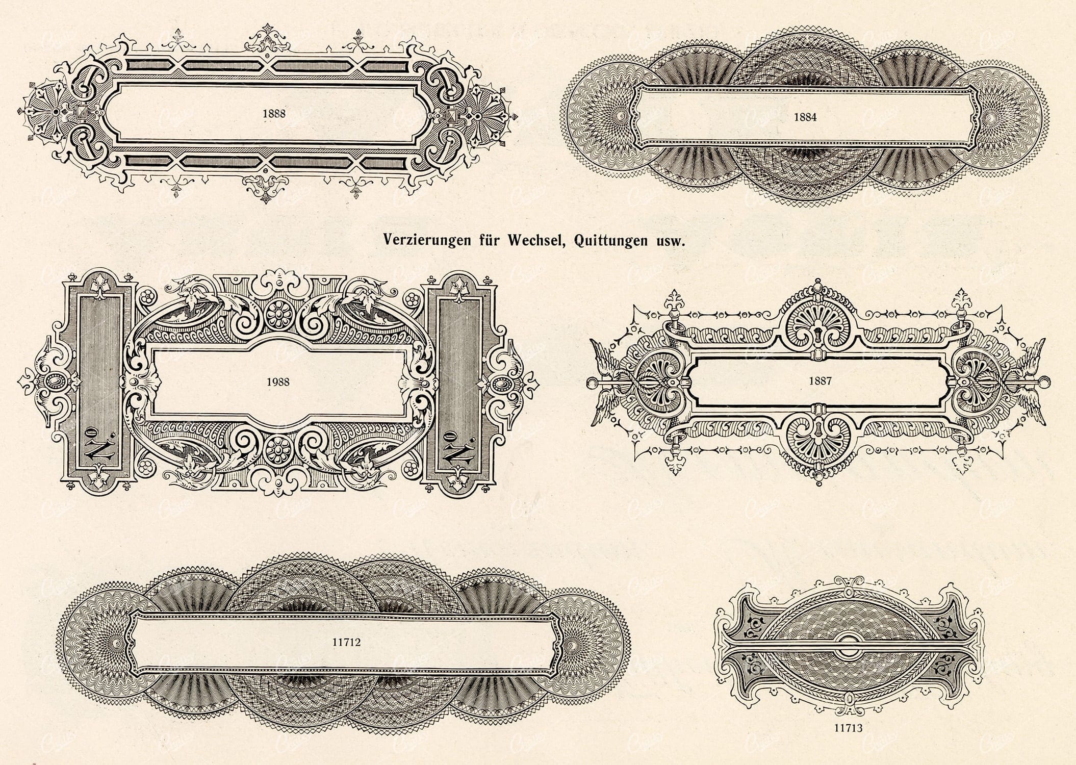 VINTAGE Decorative Design Elements - Antique Stock Artwork