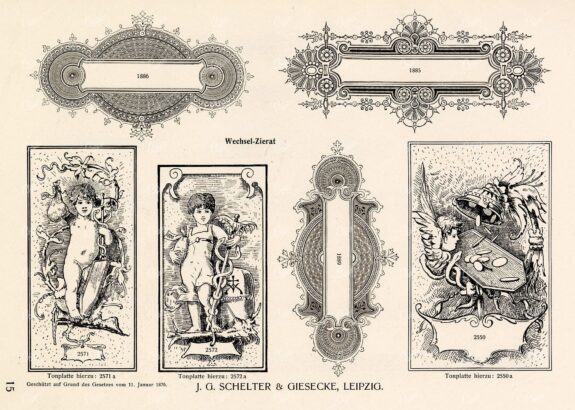 VINTAGE Decorative Design Elements - Antique Stock Artwork