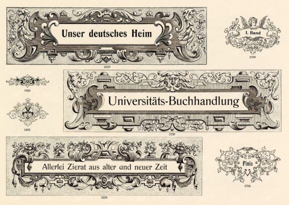 VINTAGE Decorative Design Elements - Ribbons and Banners for Type