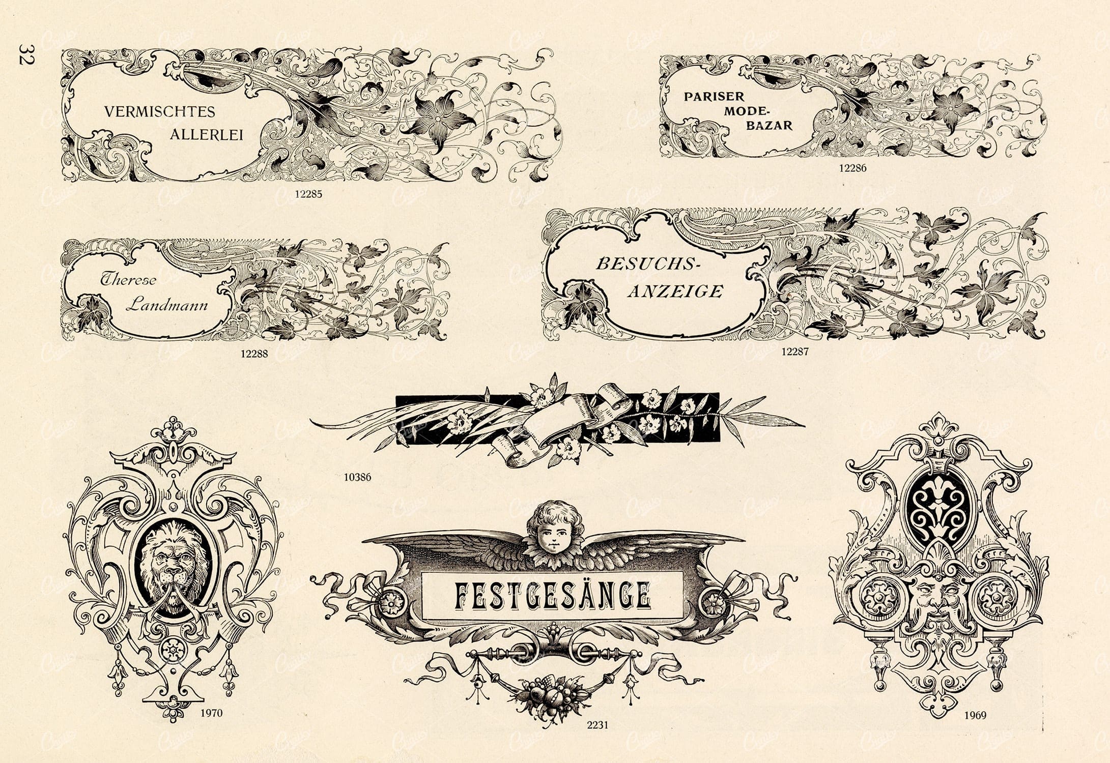 VINTAGE Decorative Design Elements - Ribbons and Banners for Type