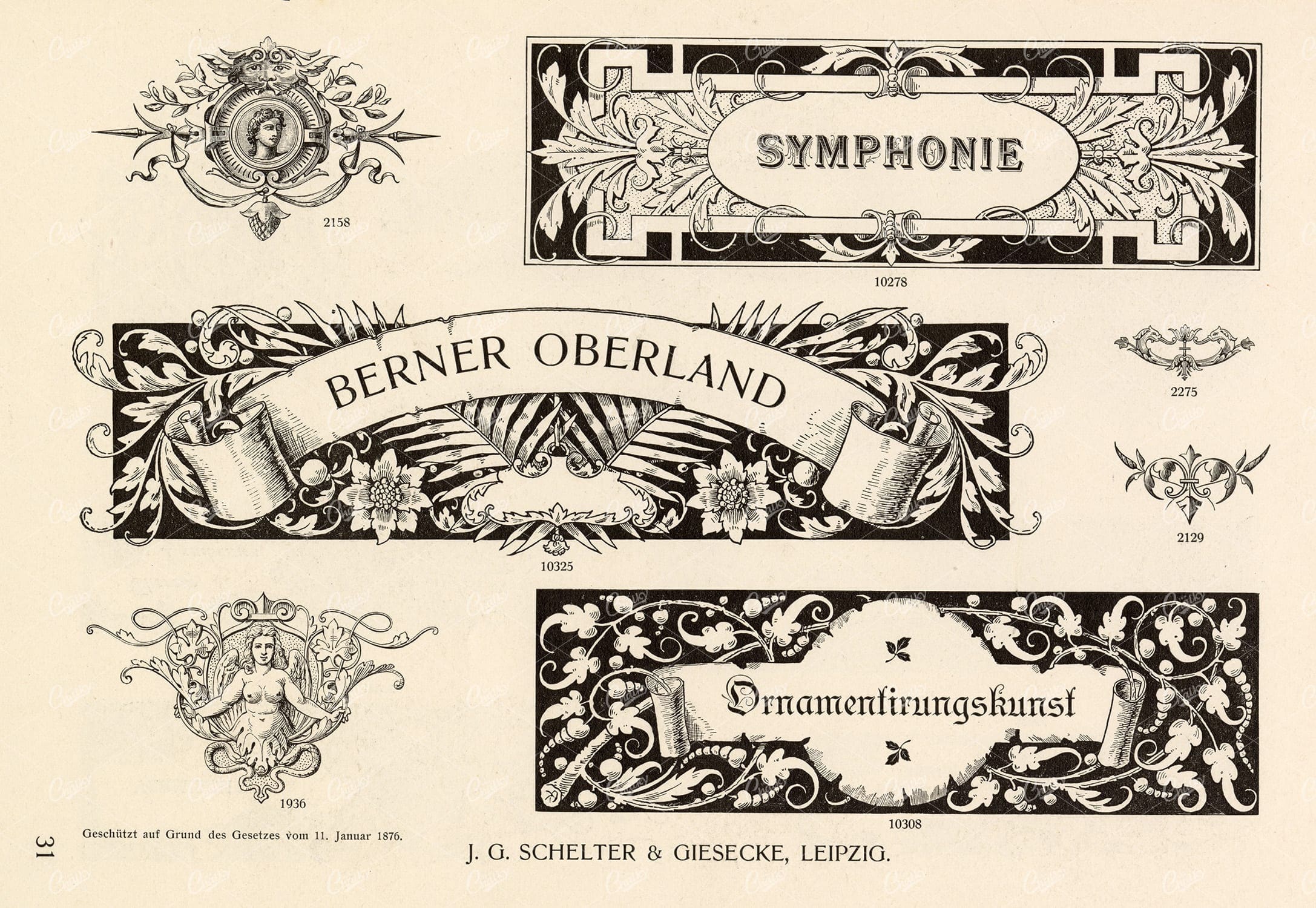 VINTAGE Decorative Design Elements - Ribbons and Banners for Type