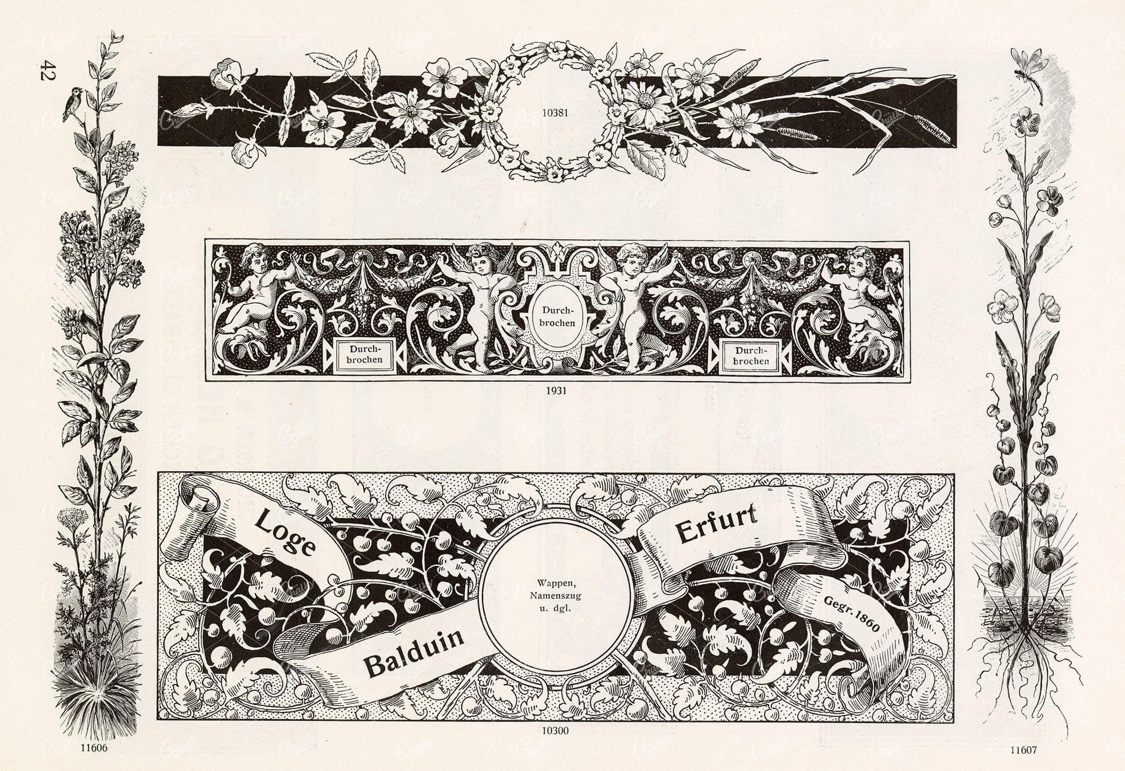 VINTAGE Decorative Design Elements - Ribbons and Banners for Type