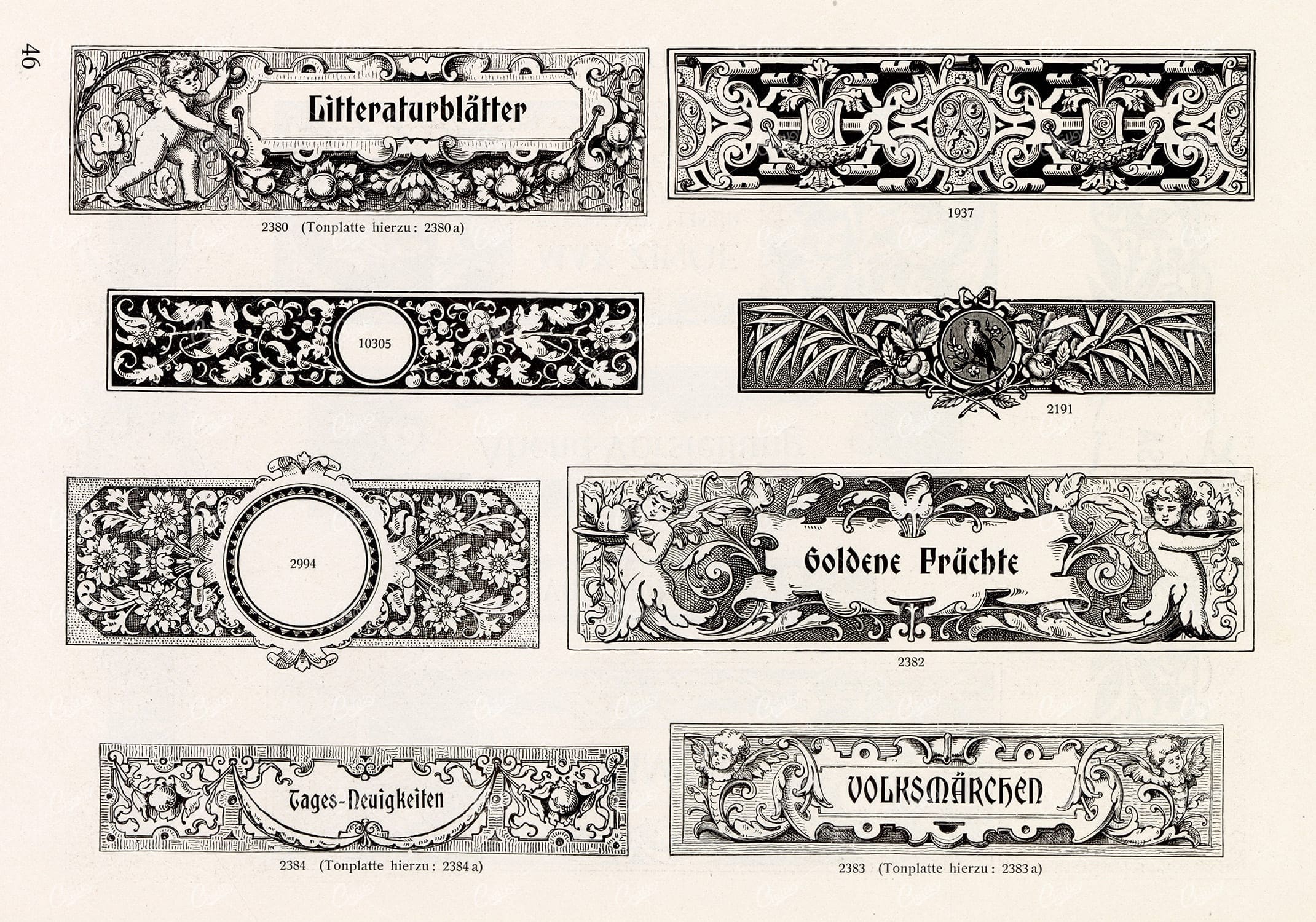 VINTAGE Decorative Design Elements - Banners for Type