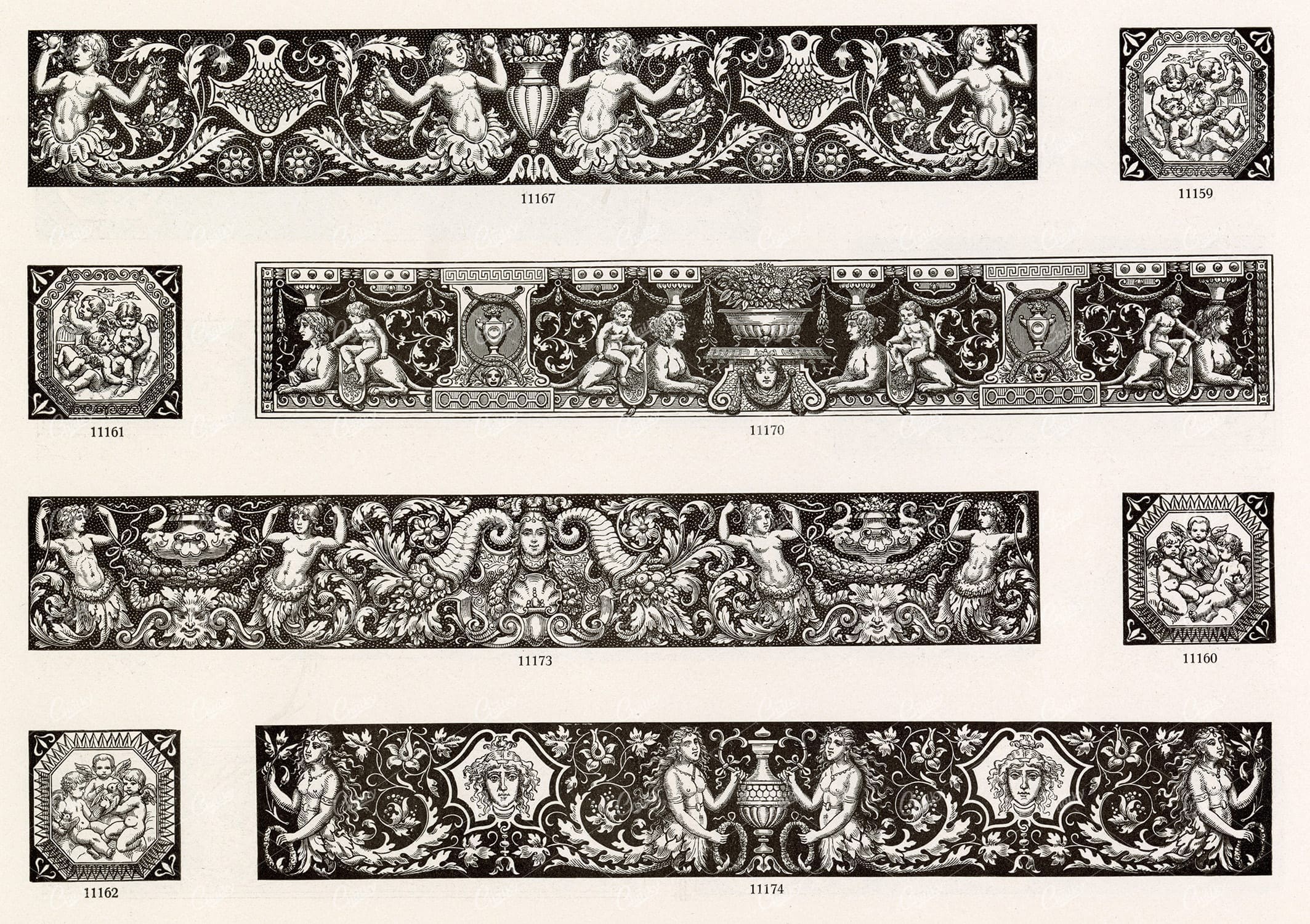VINTAGE Decorative Design Elements - Ornamental Banners